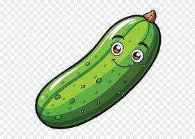 Fresh green cucumber, pear, and other organic illustrations vector