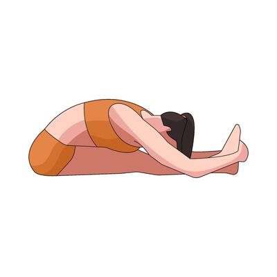 Woman in Seated Forward Bend Pose