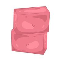 Pink yoga block vector