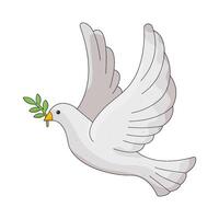 Dove with Olive Branch illustration vector