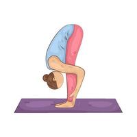 Standing Forward Bend Yoga Pose vector
