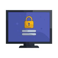 Desktop Computer Security vector