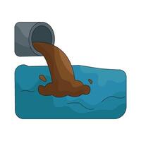 Water Pollution with Sewage Discharge vector