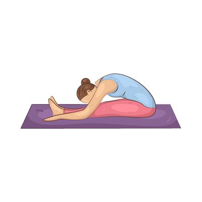 Woman Practicing Seated Forward Bend Pose