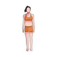 yoga mountain pose vector