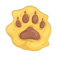 Paw Print on the ground vector