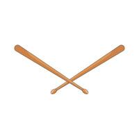 Crossed Drumsticks illustration vector