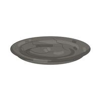 Empty Gray Plate vector