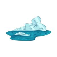 Iceberg Floating in the Ocean vector
