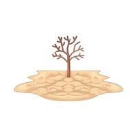 Dead Tree in Drought vector