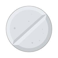 Single White Pill Tablet Medication vector
