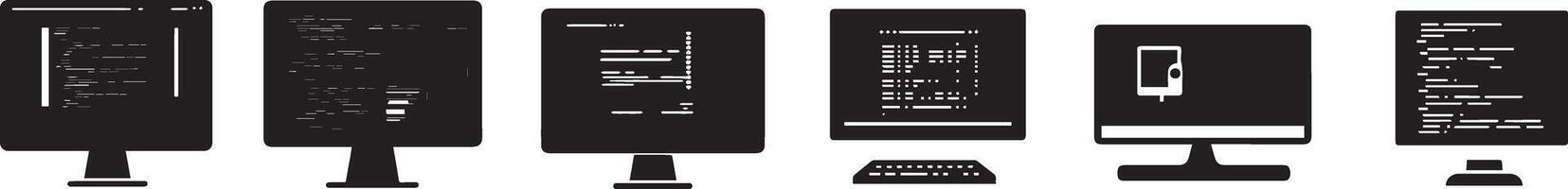 Evolution of Computer Screens A Visual Timeline vector