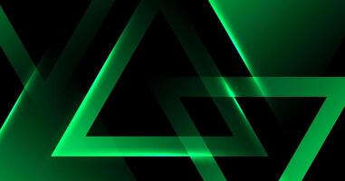Green abstract triangle design vector