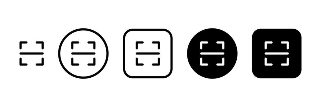 escanear qr código icono colocar. qr código exploración signo. sencillo digital exploración qr código etiqueta. vector