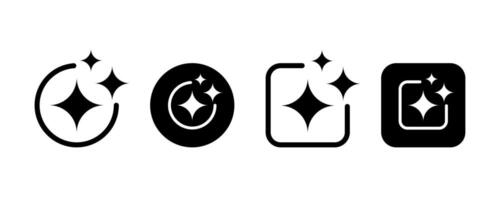 AI icon set. Artificial intelligence logo with star symbol for app, website, ui, ux. vector