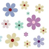 Pastel flower pattern with soft colors, forming delicate decorative background suitable for textile design, wallpaper, greeting card artwork vector