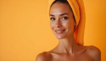 Radiant Woman PostShower Glow Skincare Routine photo