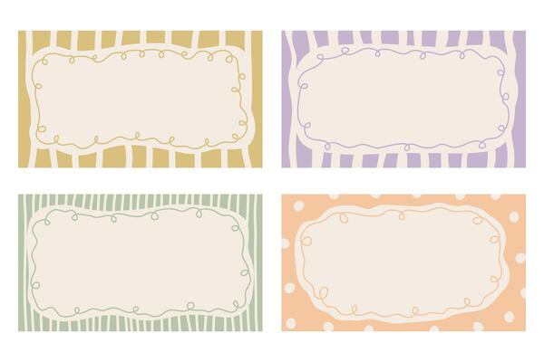 Shabby Chic Vintage Frames Backgrounds Set
