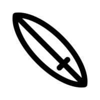 Surfboard icon thick bold line vector