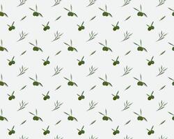 olive and element as seamless pattern background vector