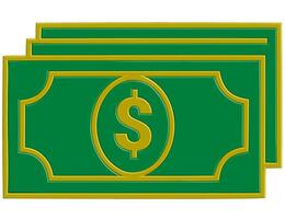 Stack of dollar bills icon - money and finance symbol vector