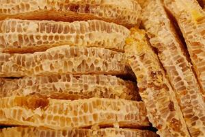 Honeycomb pieces arranged in a stack for sale photo