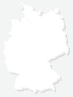 3D White Silhouette Germany Map Europe Country vector