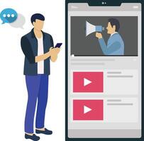 Businessman doing marketing Illustration vector