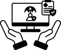 Digital File Security Lock and Shield Icon vector