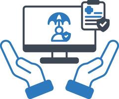 Digital Asset Protection Icon Cyber Security Concept vector