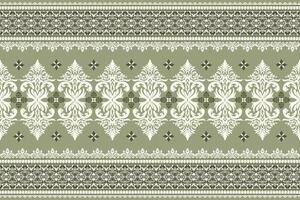 elegant floral pattern in green vector
