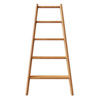 Wooden step ladder mockup on transparent background ideal for repair maintenance or architectural projects png