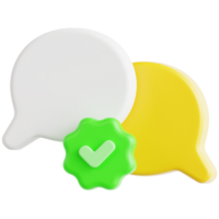 Message Approve 3D Ilustration png
