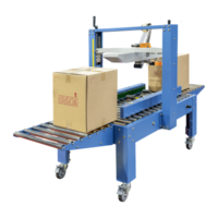 Blue mock up conveyor crate forming machine png