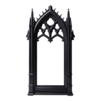 Dark Gothic Architectural Window Frame Design. png