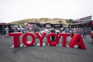 General view of the Toyota signage at Sonoma Raceway. editorial_image