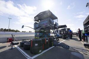 General view of the pit area for NASCAR Cup Series driver Shane van Gisbergen (not pictured) at Sonoma Raceway. editorial_image