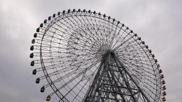 Time-lapse of a Ferris wheel rotating against the sky video