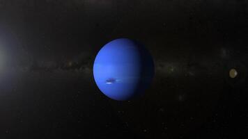 Sequential images showing Neptune's rotation video