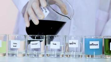 Demonstrating pH changes using butterfly pea flower video
