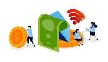 Finance and communication illustration vector