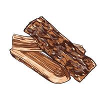 Stacked Firewood Illustration vector