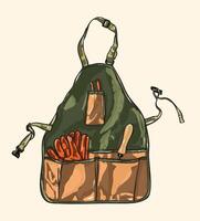 Cottagecore Apron Illustration vector