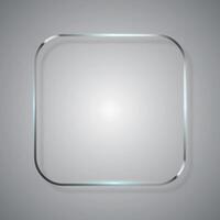 White banner design. Rounded square banner with soft light. vector