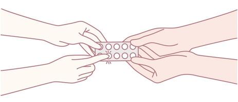 Sharing Medication Understanding the Importance of Community Support in Health Initiatives vector