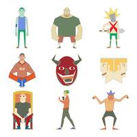 Collection of Male Character Illustrations with Different Styles vector