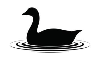 Graphic of a duck silhouette vector