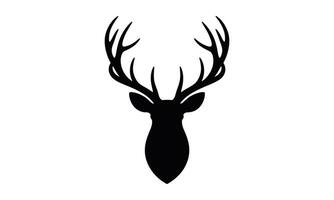 Majestic stag head graphic design silhouette vector