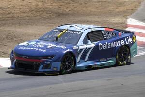 NASCAR Cup Series driver Carson Hocevar (77) navigates around Turn 4 at Sonoma Raceway. editorial_image
