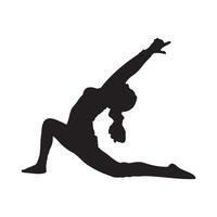 Silhouette of a male dancer in a dynamic showcasing a slim man vector